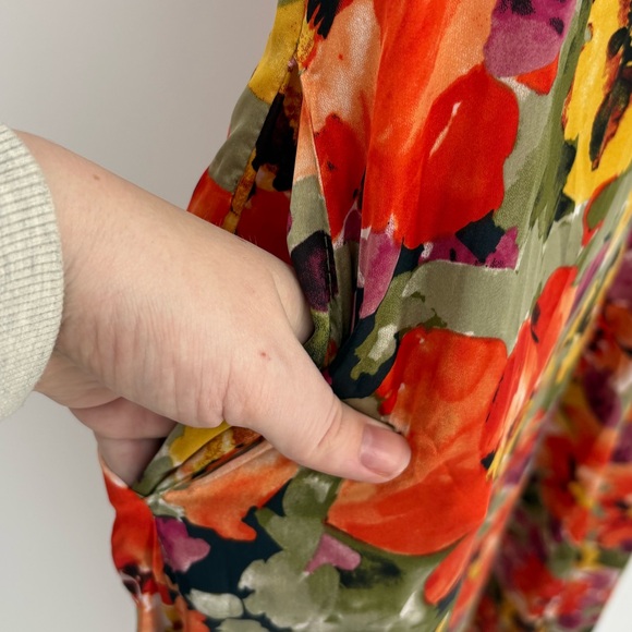 Nicole Miller Green Watercolor Floral Maxi Dress - Picture 4 of 9